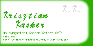 krisztian kasper business card